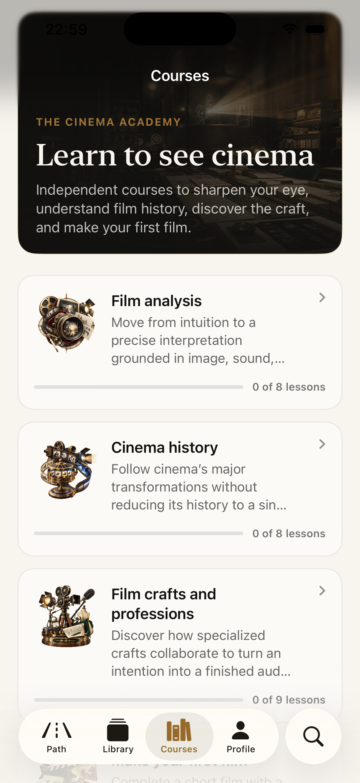 The Screen Path courses