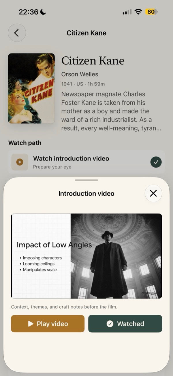 Screen Path spoiler-free introduction video for Citizen Kane